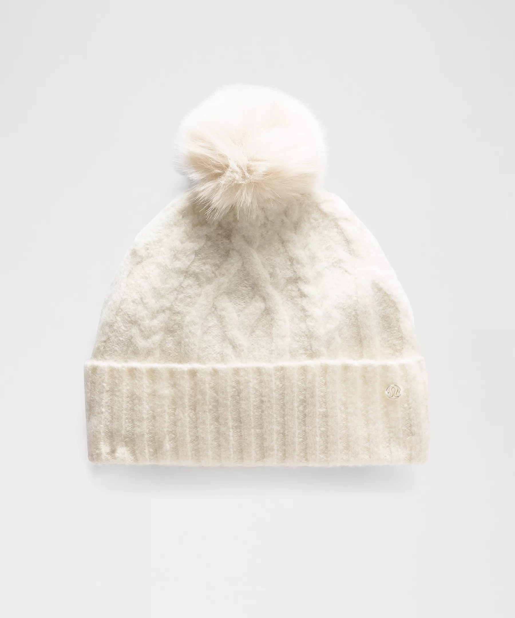 Alpaca Wool-Blend Cable-Knit Fleece-Lined Pom Beanie | Lululemon (US)