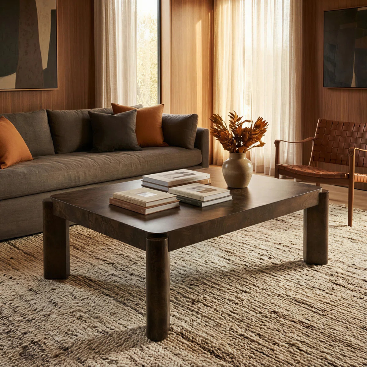 Jakus Coffee Table Dark Burl Luxury Maple Burl Wood Modern Coffee Table For Contemporary Living R... | Wayfair North America