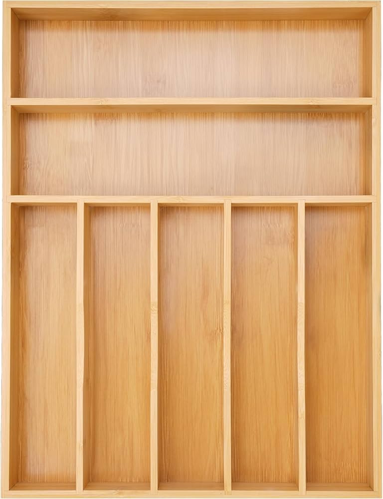 Silverware Organizer Kitchen Drawer Organizer Utensil Organizer Bamboo Silverware Holder Cutlery ... | Amazon (US)