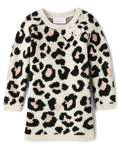 The Children's Place,Baby-Girls,and Toddler Long Sleeve Sweater Dress,Leopard,12 Months,18 Months | Amazon (US)