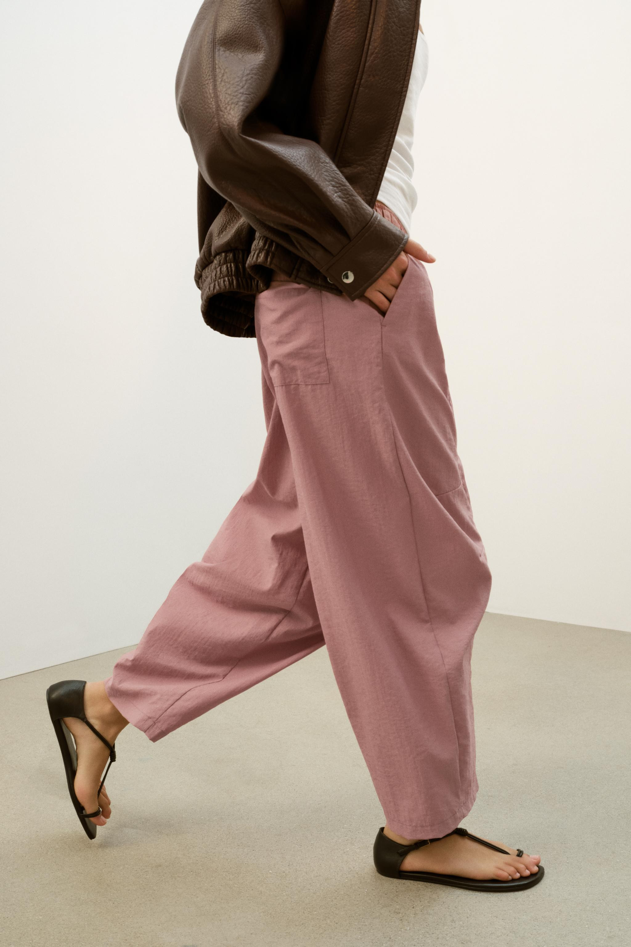 BARREL PANTS WITH ELASTIC WAIST | Zara US