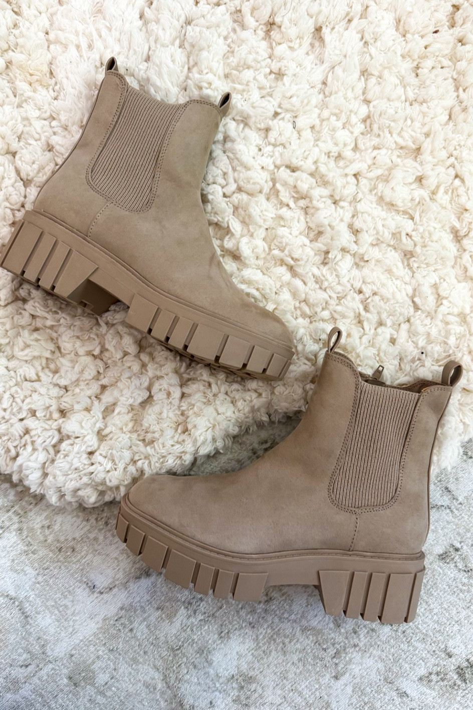 Walmart boots Chelsea boots tan also come in black leather! 
Super comfortable memory foam bottom. Easy slip on / off waterproof faux suede material fall
Boots around $30

#LTKfindsunder50 #LTKshoecrush #LTKtravel