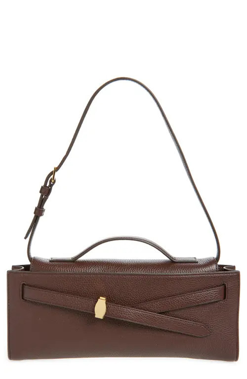 Veronica Beard Dash Leather Clutch in Dark Raisin at Nordstrom | Nordstrom