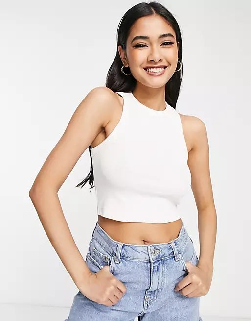 & Other Stories organic cotton ribbed tank top in white | ASOS (Global)