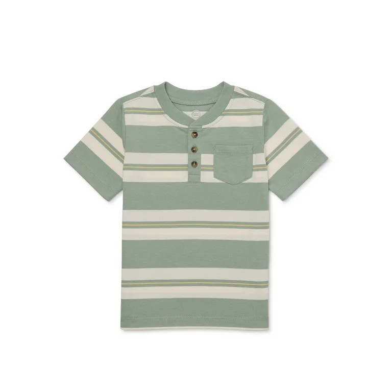 Wonder Nation Toddler Boy Henley Shirt with Short Sleeves, Sizes 12M-5T | Walmart (US)