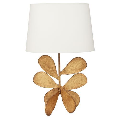 Jane Petal Table Lamp, Gold Leaf | One Kings Lane