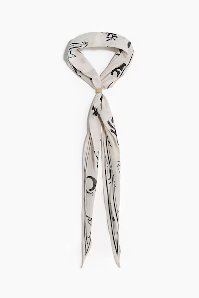 H & M - Bead-Detail Neck Scarf - Beige | H&M (US + CA)