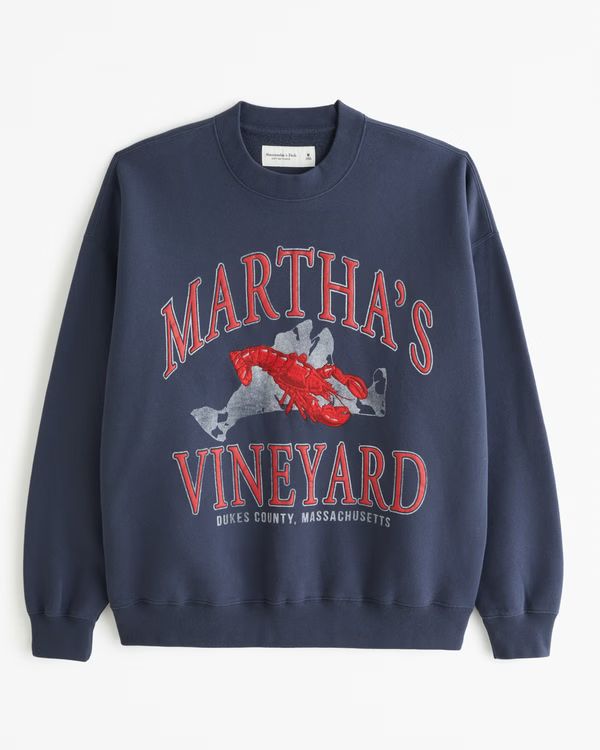 Women's Martha's Vineyard Graphic Crew Sweatshirt | Women's Tops | Abercrombie.com | Abercrombie & Fitch (US)