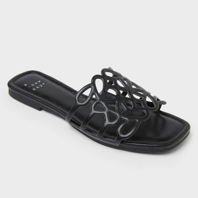 Women’s Fiona Slide Sandals - A New Day™ Black 7.5 | Target