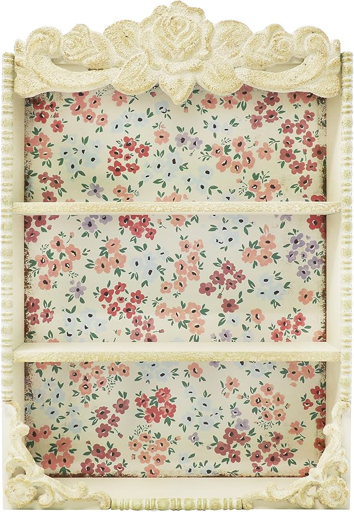 Ashland 18.5" Floral 3-Shelf Wall Cubby Spring Home Decor | Amazon (US)