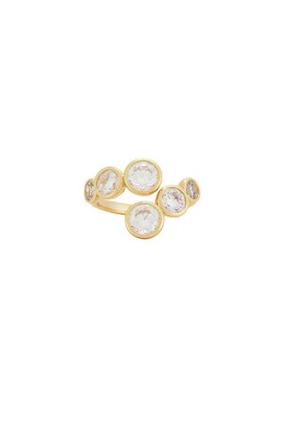 SHASHI Voluta Ring in Metallic Gold. - size 6 | Revolve Clothing (Global)