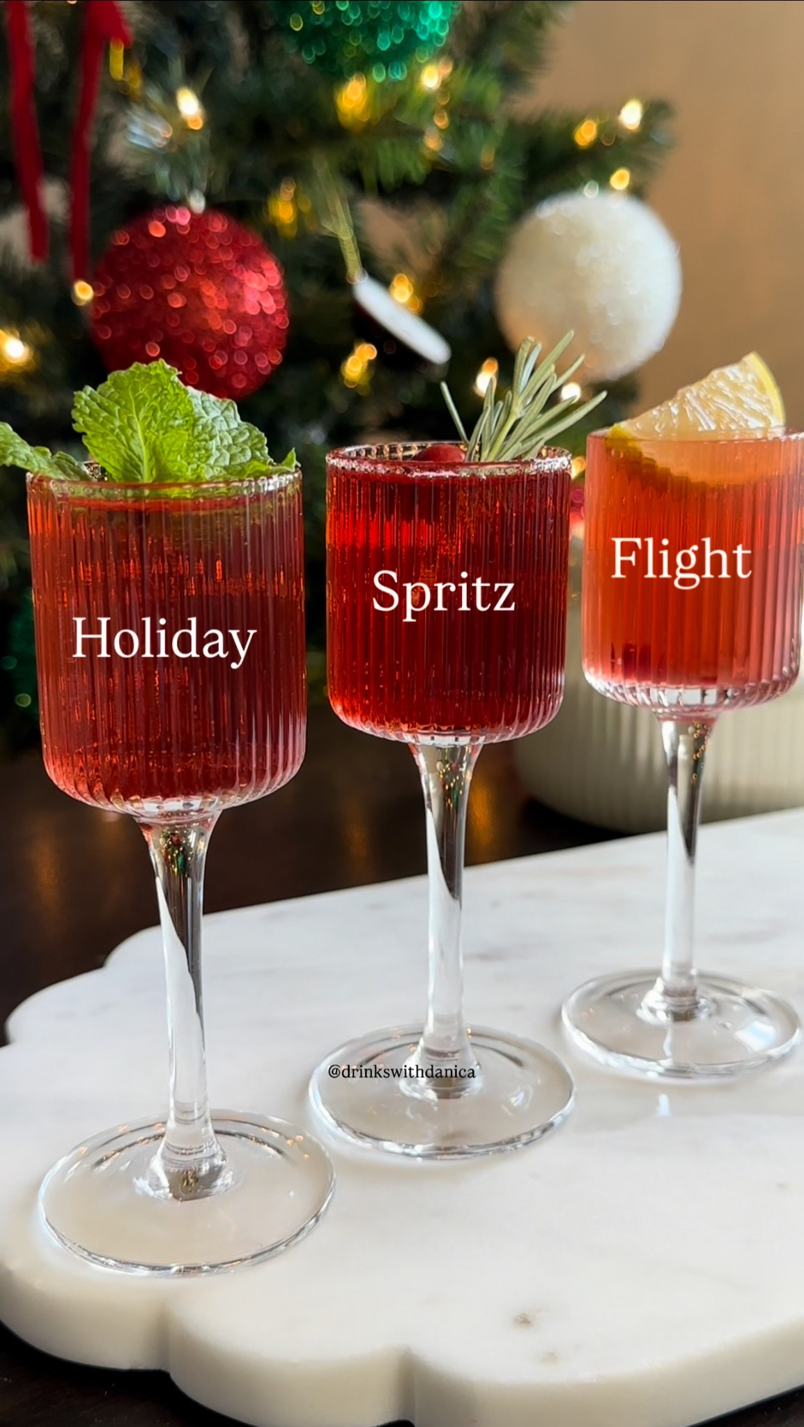 Holiday Spritz Flight

Follow me on Instagram and TikTok @drinkswithdanica for this recipe and more 