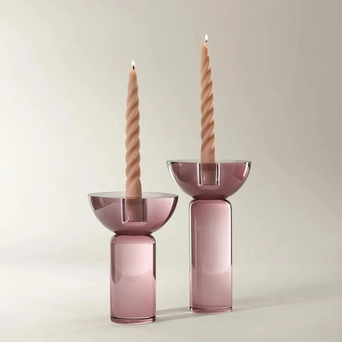 Rose' Crystal Taper Holder | Z Gallerie