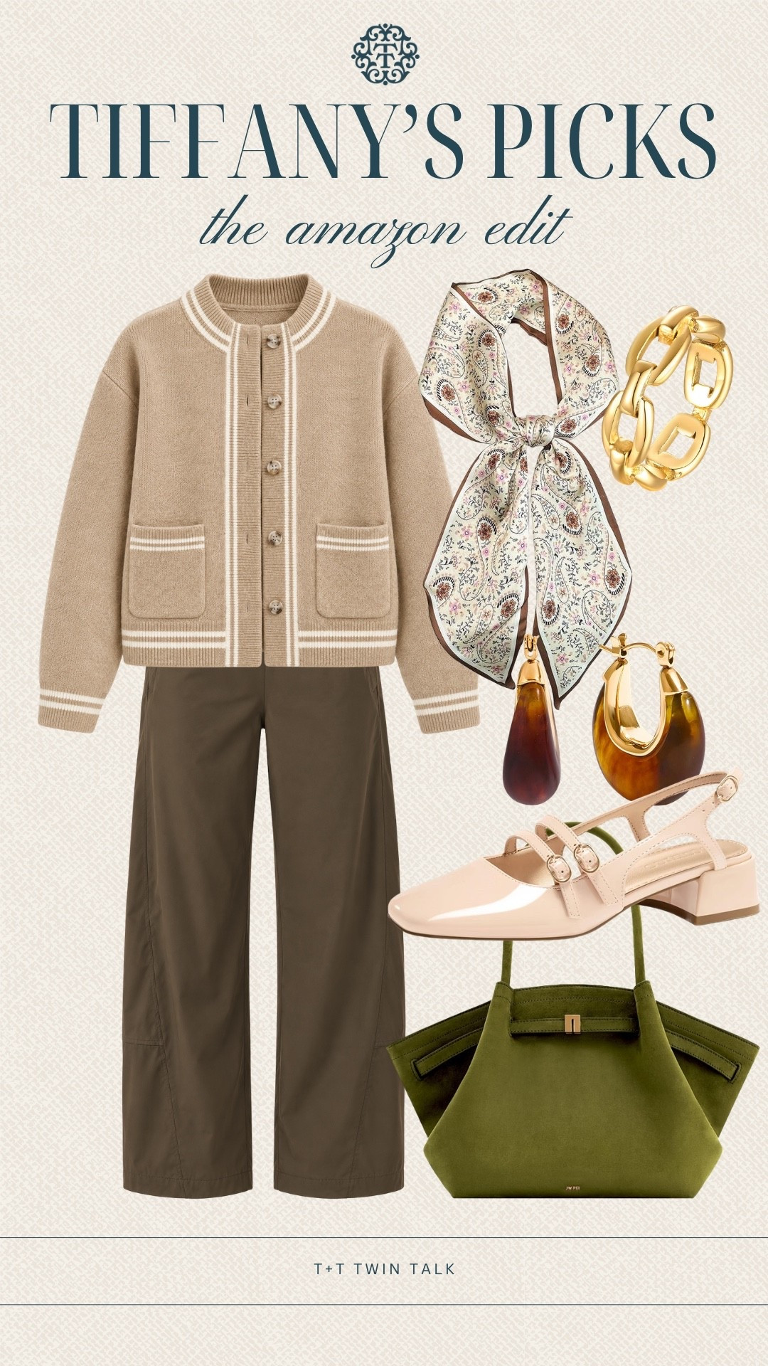 We’re loving Tiffany’s Amazon picks for creating an elevated fall look without the splurge! 🤎✨ The neutral cardigan, chocolate pants, olive handbag, scarf, statement jewelry, and pretty slingbacks all work together so beautifully. Such a chic fall color palette!
#LTKSeasonal #LTKOver40 #LTKMidsize #AmazonFashion #AmazonFinds #FallOutfit #FallAccessories