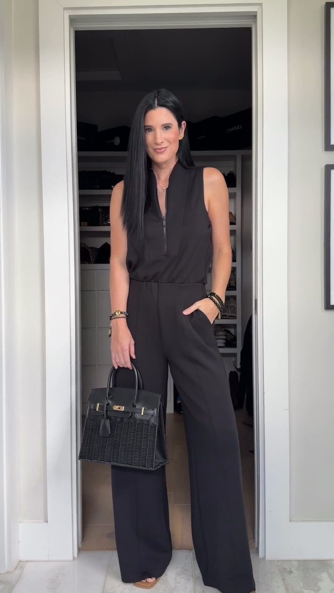 My @Spanx  shawl collar half zip jumpsuit is 20% off along w everything sitewide. Wearing the small.

#LTKSaleAlert #LTKTall #LTKOver40
