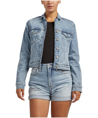 Silver Women's Fitted Jean Jacket | Mark's - Lequipeur