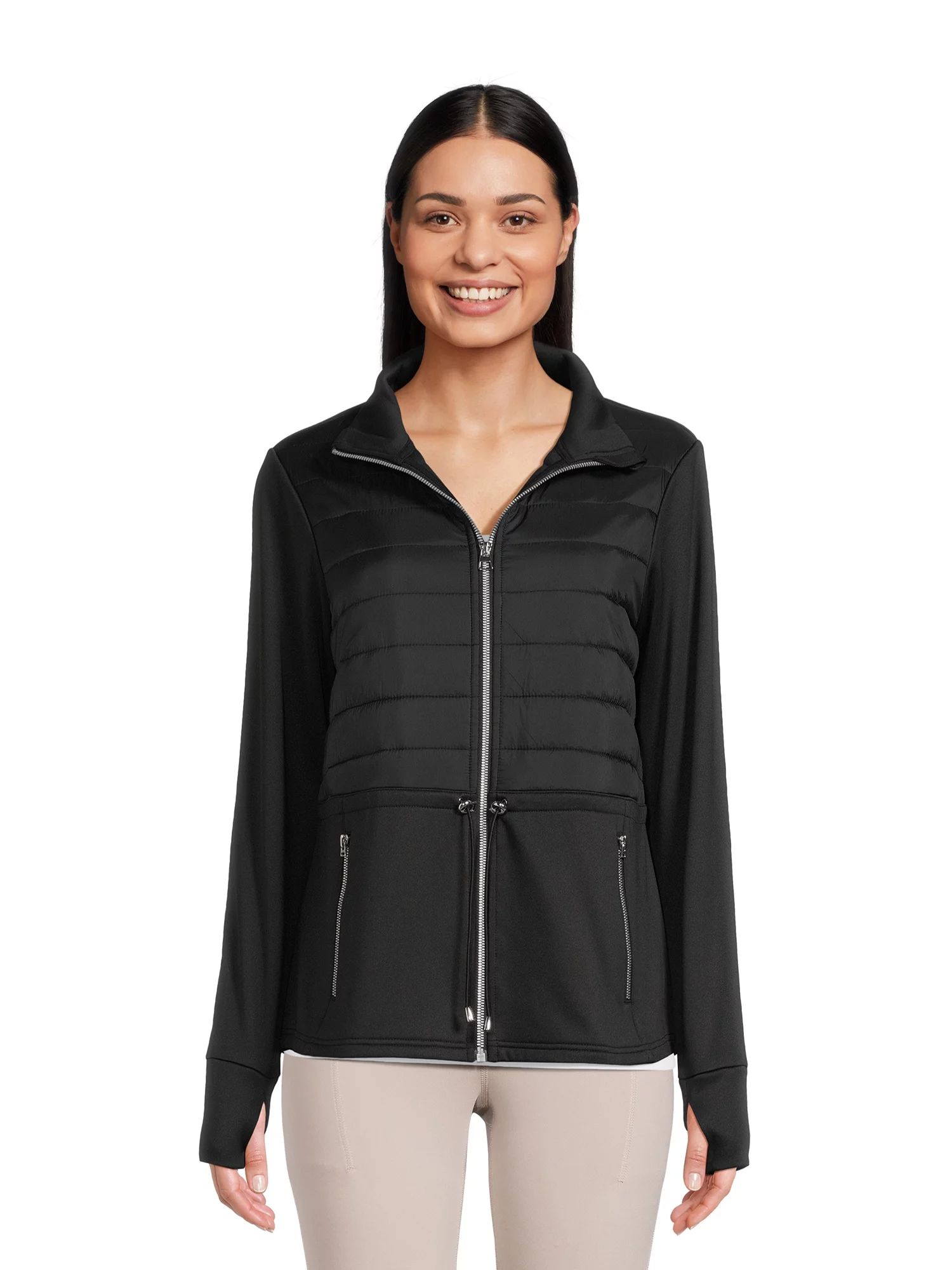 Avia Women's Mixed Media Jacket, Sizes XS-XXXL - Walmart.com | Walmart (US)