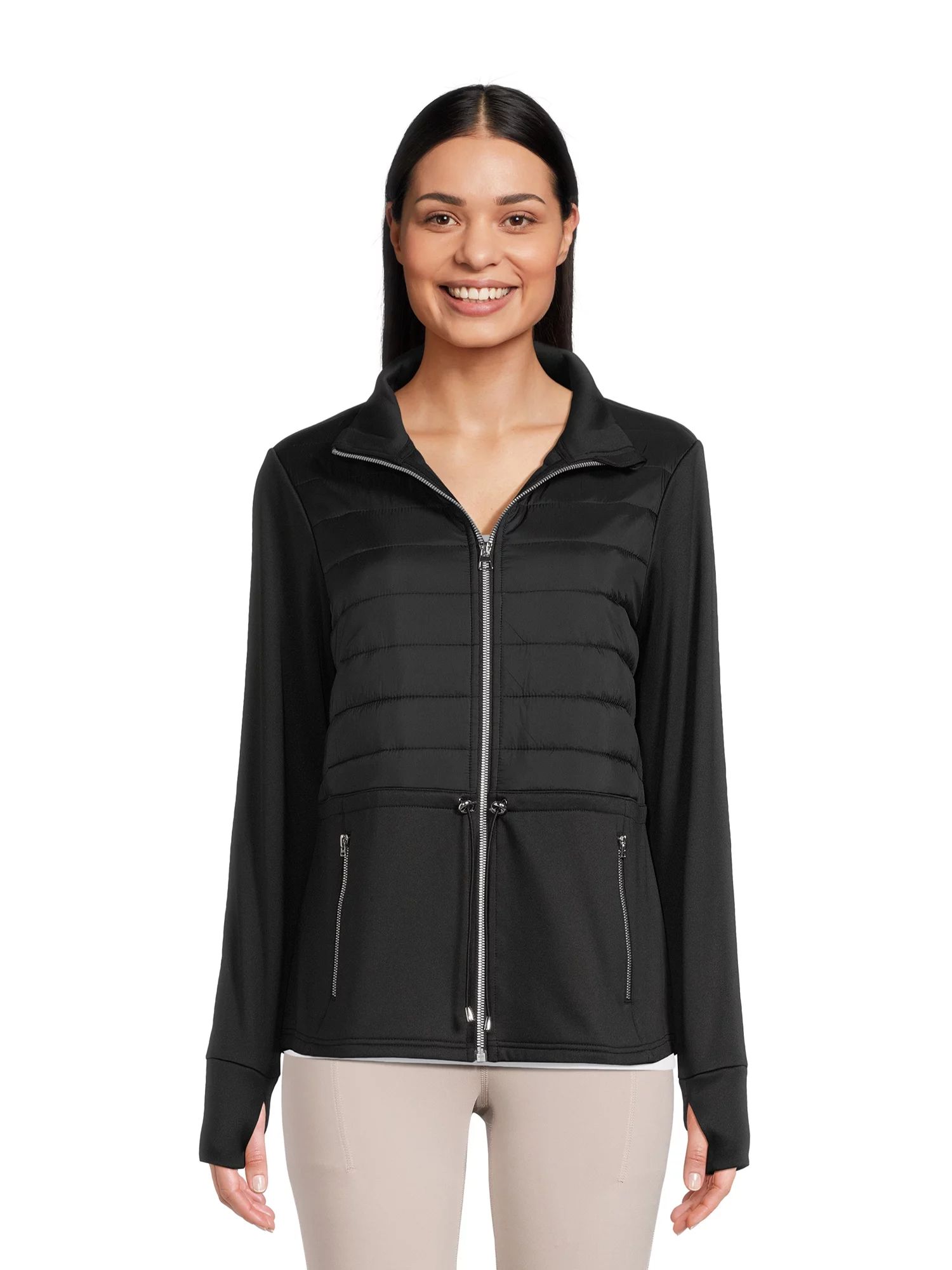 Avia Women's Mixed Media Jacket, Sizes XS-XXXL | Walmart (US)
