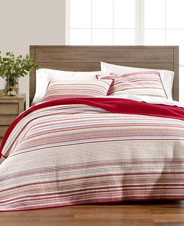 Martha Stewart Collection Holiday Yarn-Dye Full/Queen Quilt & Reviews - Quilts & Bedspreads - Bed... | Macys (US)