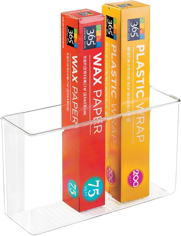mDesign Plastic Adhesive Mount Storage Organizer Container for Kitchen or Pantry Wall Organizatio... | Amazon (US)