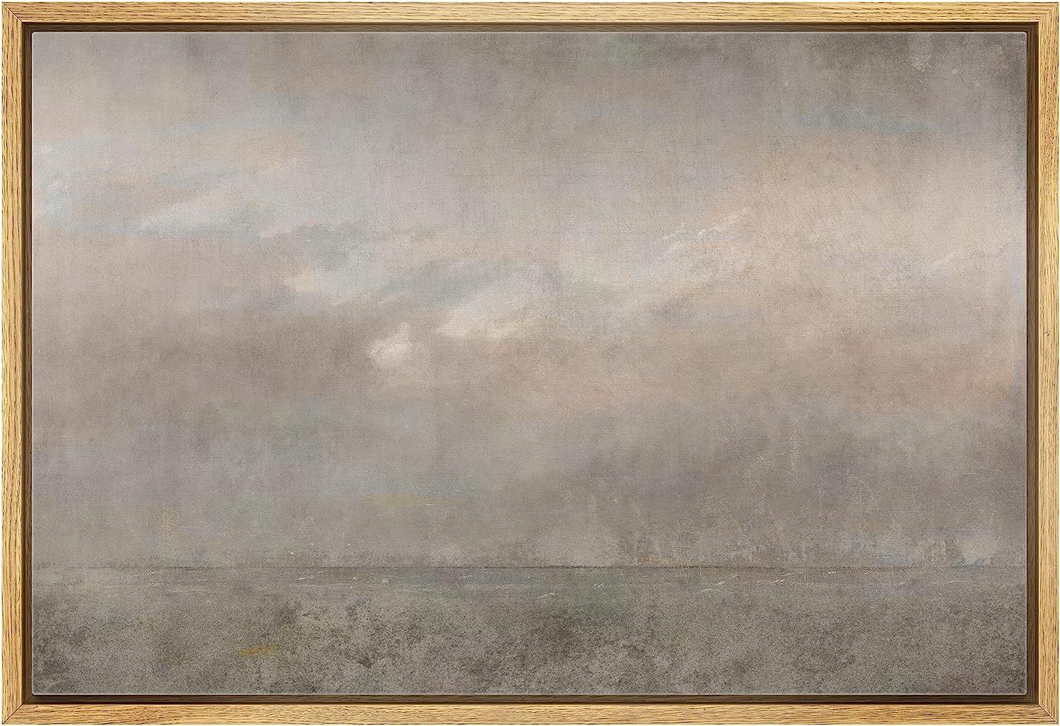 SIGNLEADER Framed Canvas Print Wall Art Dark Brown Storm Cloud Landscape Abstract Shapes Illustra... | Amazon (US)