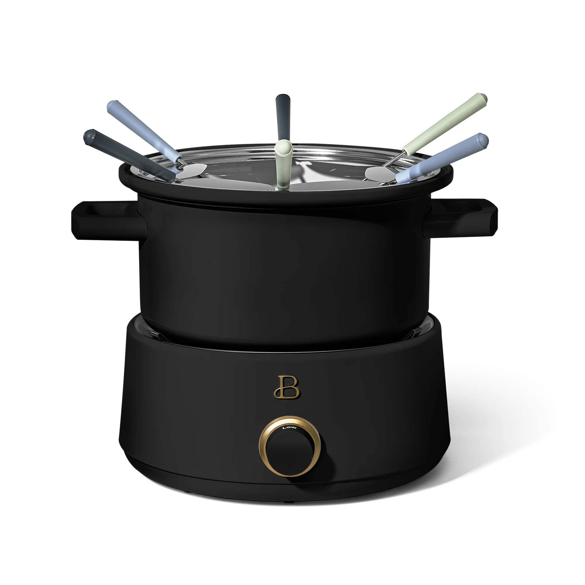 Beautiful 3QT Electric Fondue Set with Bonus 2QT Ceramic Pot, Black Sesame by Drew Barrymore - Wa... | Walmart (US)