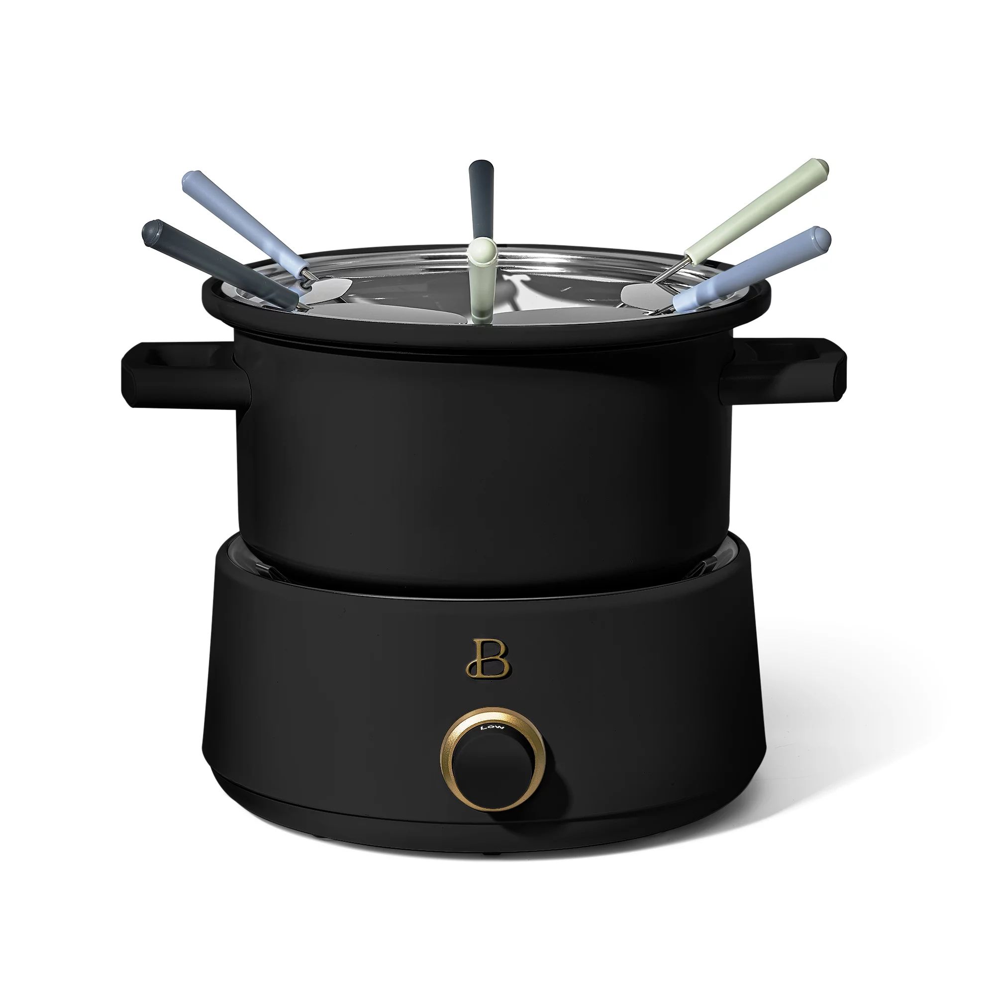 Beautiful 3QT Electric Fondue Set with Bonus 2QT Ceramic Pot, Black Sesame by Drew Barrymore | Walmart (US)