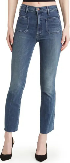 MOTHER The Hustler Patch Pocket High Waist Ankle Flare Jeans | Nordstrom | Nordstrom