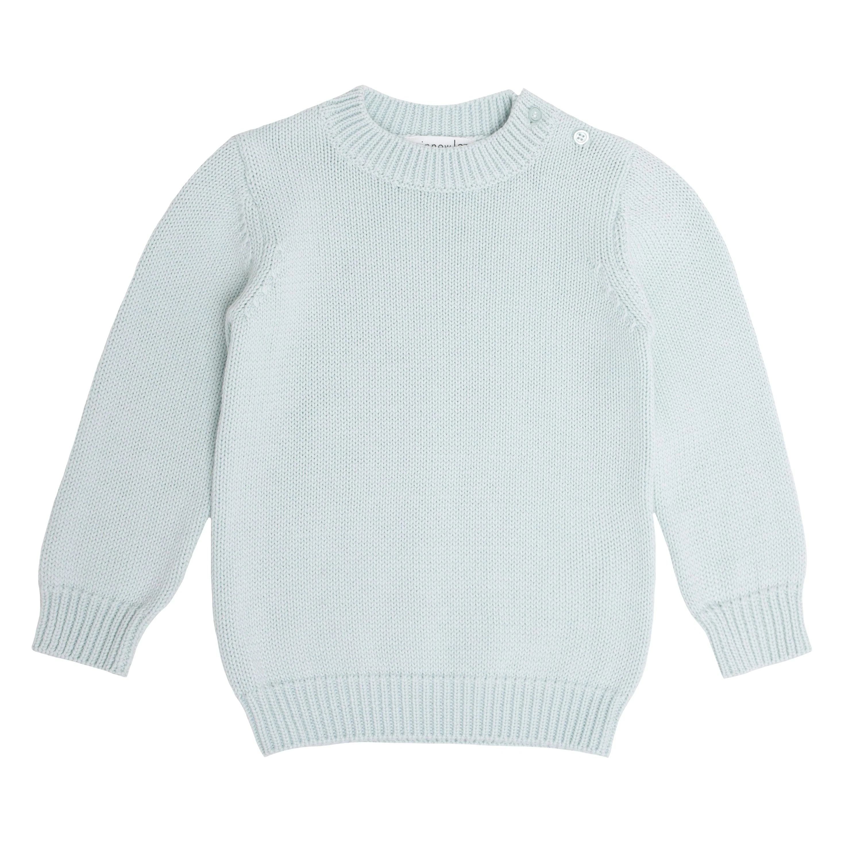 unisex light blue knit sweater | minnow