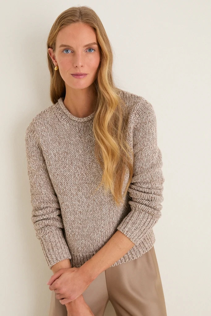 Marled Tan Mini Marina Sweater | Tuckernuck (US)