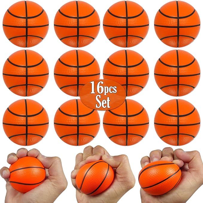 Mini Basketball Stress Balls 16 Pcs Pack | 2.5” Inch Mini Basketballs for Kids | Small Basketba... | Amazon (US)