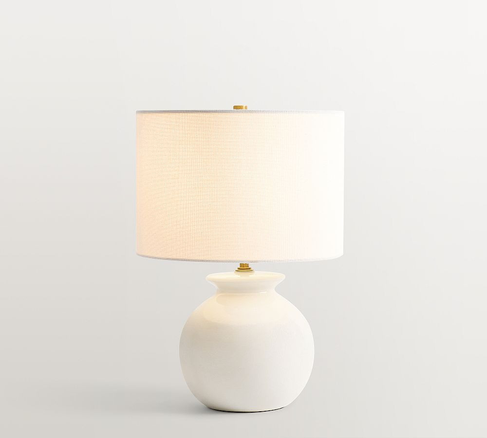 Mccoy Ceramic Globe 16"" Table Lamp, White, Small | Pottery Barn (US)