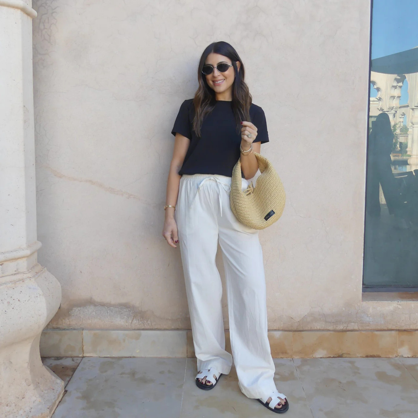 COMING SOON COTTON WIDE LEG TROUSERS - WHITE | WAT The Brand