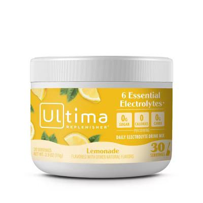 Ultima Replenisher Daily Hydration Electrolyte Drink Mix - Lemonade - 30 Servings - 3.9oz | Target