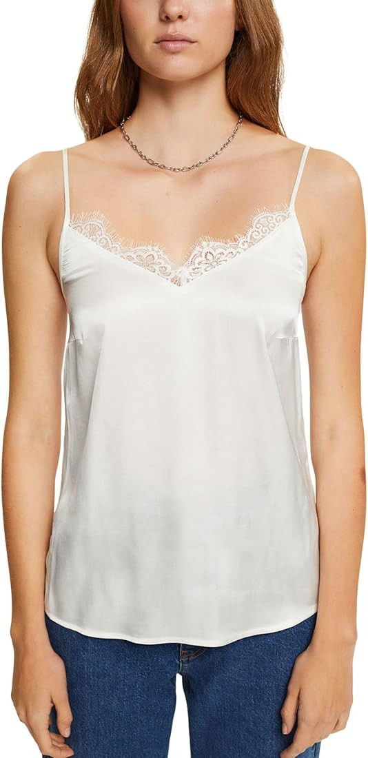 ESPRIT Drapiertes Top aus Satin | Amazon (DE)