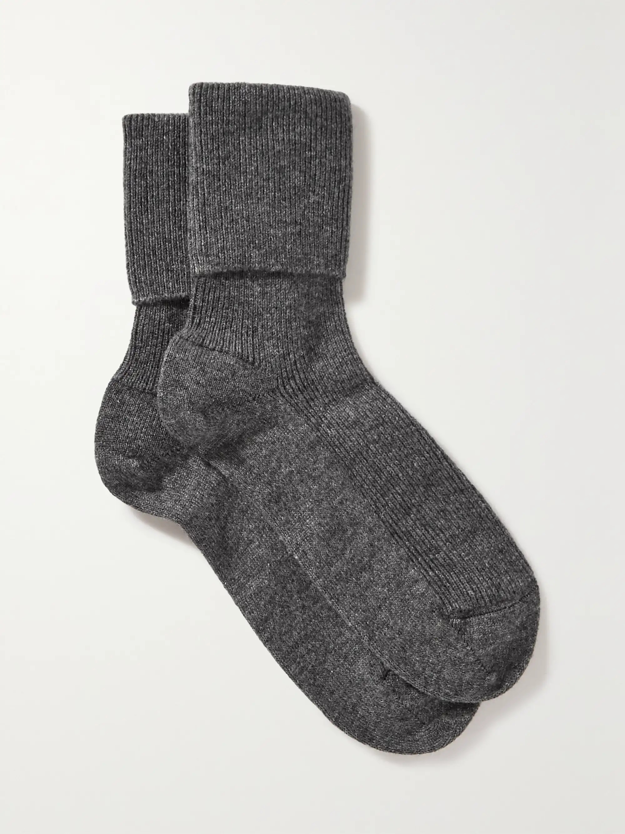 Ribbed cashmere-blend socks | NET-A-PORTER (US)