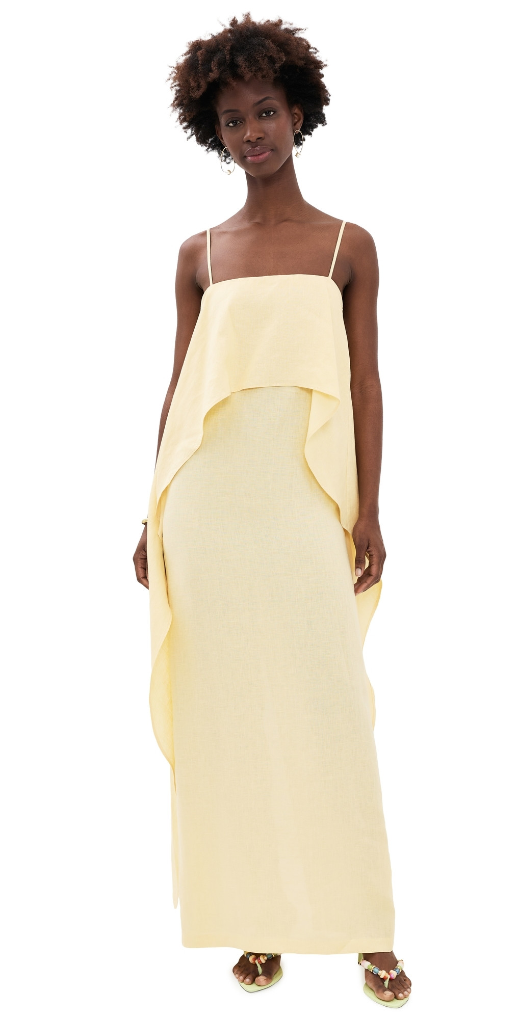 STAUD Valencia Linen Dress Butter 8 | Shopbop