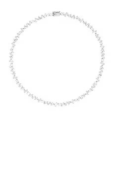 SHASHI Pear Diamond Tennis Necklace in Silver from Revolve.com | Revolve Clothing (Global)