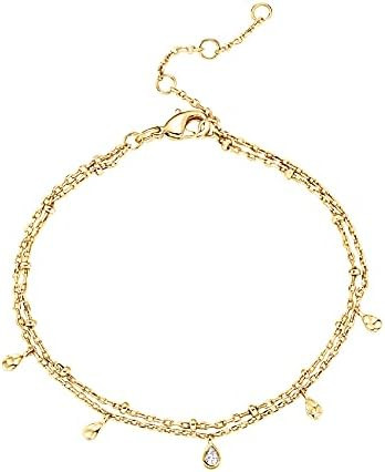 PAVOI 14K Gold Plated Beaded Bracelet for Women | Stackable Gold Bead Bracelet | Adjustable Daint... | Amazon (US)