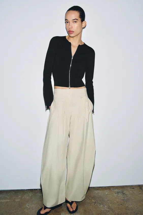 ZIP-UP KNIT CARDIGAN | Zara UK