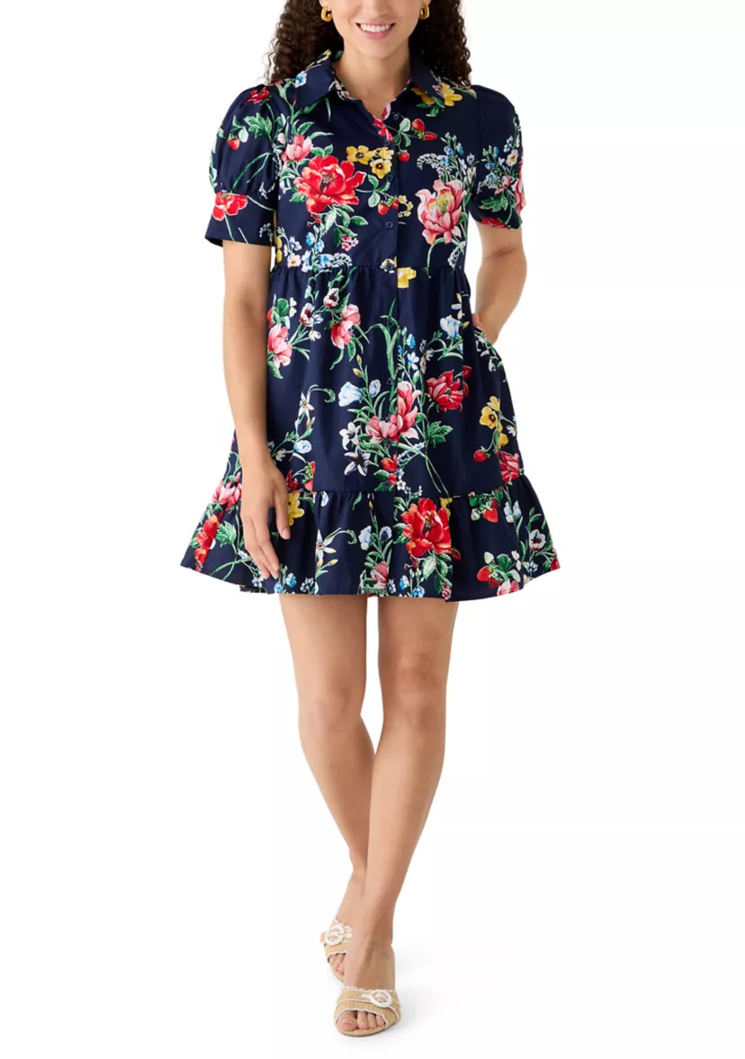Petite Short Sleeve Meredith Shirt Dress | Belk