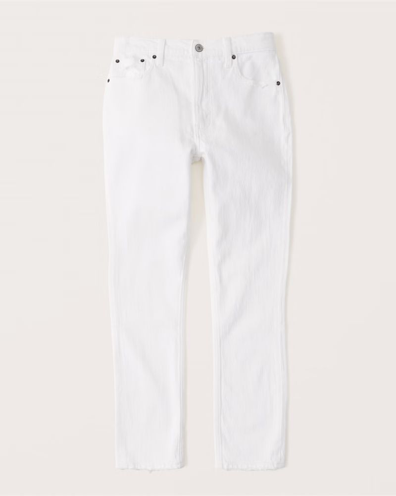 Abercrombie & Fitch Women's High Rise Skinny Jean in White - Size 30L | Abercrombie & Fitch (US)