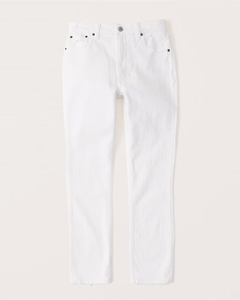 Abercrombie & Fitch Women's High Rise Skinny Jean in White - Size 30L | Abercrombie & Fitch (US)