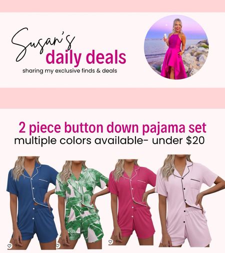 2 piece button down Pajama Set - multiple colors available. Perfect for bridesmaids getting ready outfits or vacation!
 15% coupon available!

#LTKsalealert #LTKSpringSale #LTKwedding
