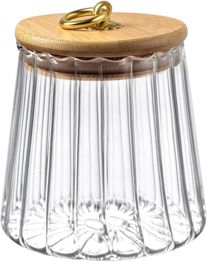 50 FL OZ Large Glass Storage Jar with Lid Coffee Nuts Canister Vintage Clear Decorative Glass Jar... | Amazon (US)