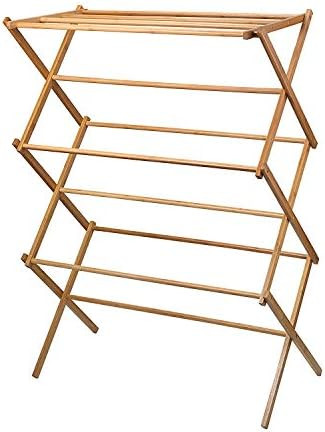 Home-it clothes drying rack - Bamboo Wooden clothes rack - heavy duty cloth drying stand | Amazon (US)