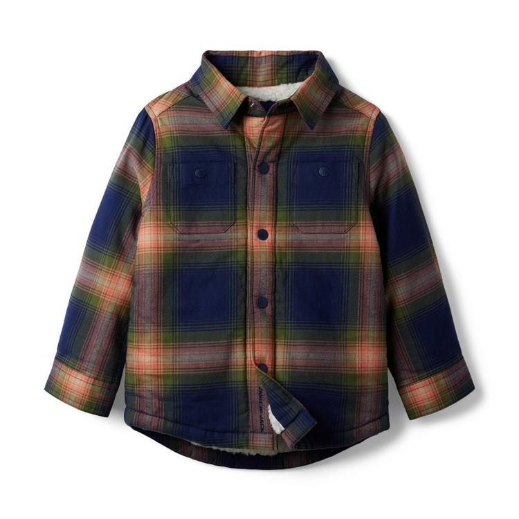 Plaid Sherpa Lined Shirt Jacket | Janie and Jack