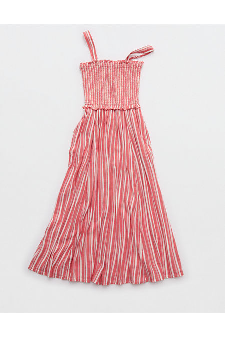 Aerie At The Barre Smocked Dress Women's Rusty Peach XXS | Aerie