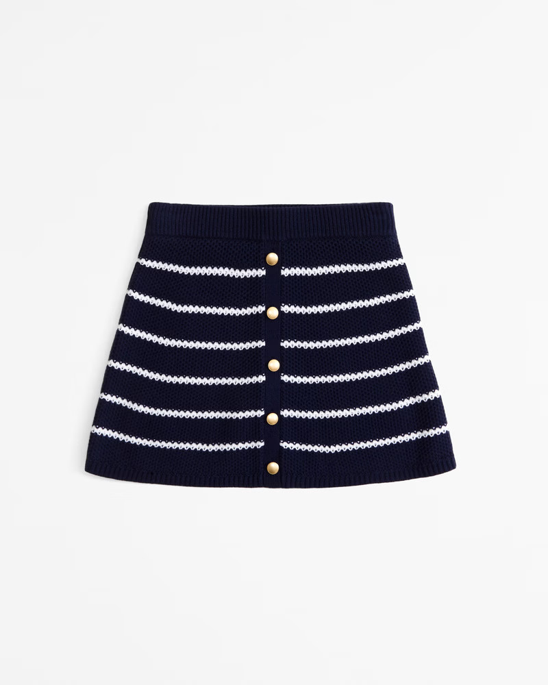 button-through sweater skirt | Abercrombie & Fitch (US)