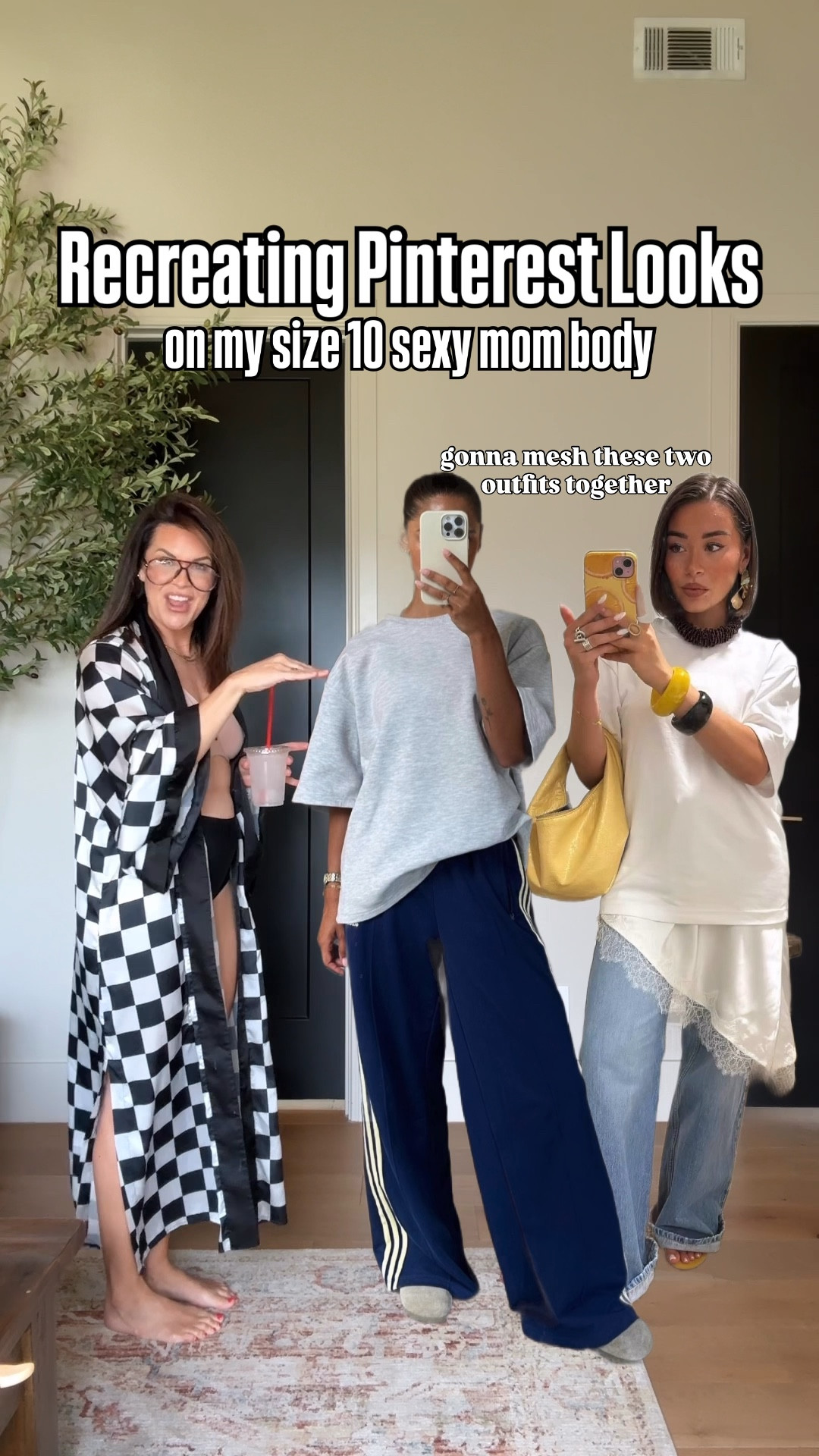 Pinterest mashup look!
Mashed two Pinterest looks together for this cutie!
Tee: XL
Lace cami: XL
Track pants: XL


#LTKTall #LTKootd #LTKMidsize

#LTKMidsize #LTKOver40 #LTKootd